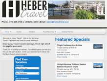 Tablet Screenshot of hebertravel.com